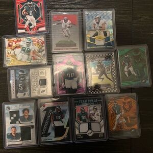 Panini Football Trading Cards -Green, Black, Red, Silver, Gold.EAGLES number lot
